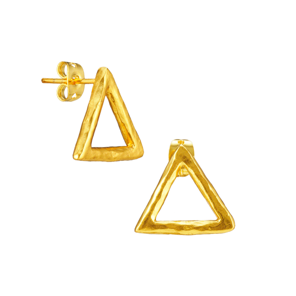 Ohrring aus Messing, vergoldet